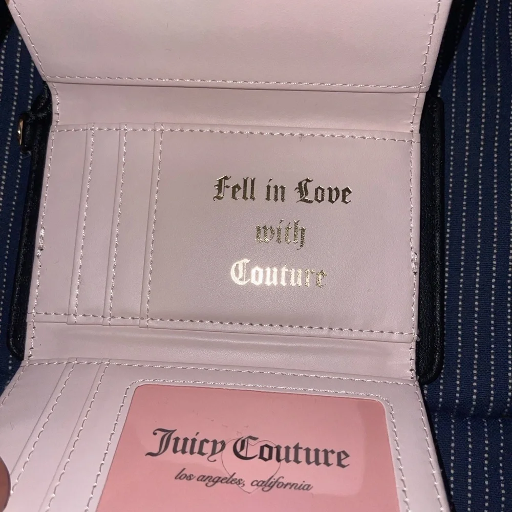 Juicy Couture Pink and Black Princess Charm Wrislet w/Dual Fold